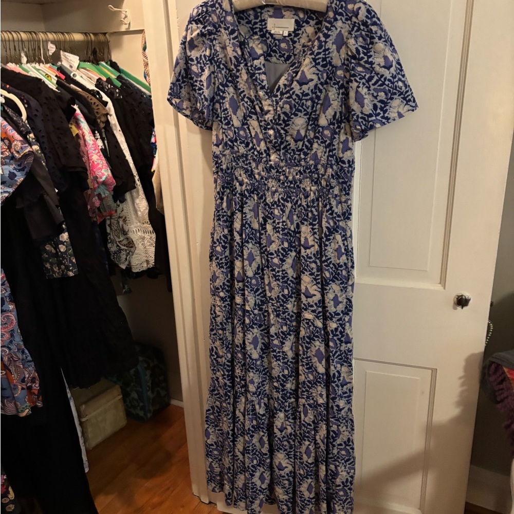 Anthropology Blue Maxi Dress